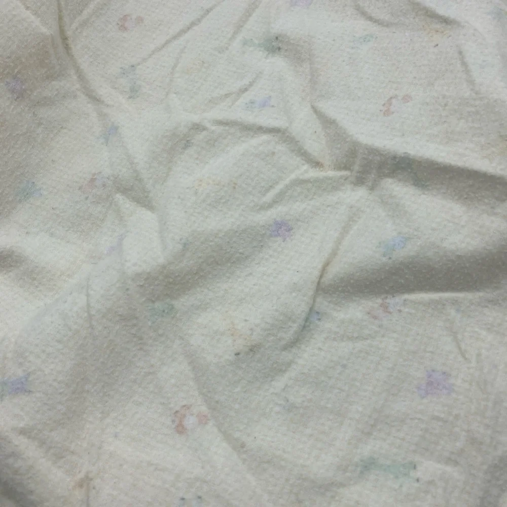 Vintage Carters  Baby Receiving Blanket Yellow Giraffe Elephant Tiger Zoo Print
